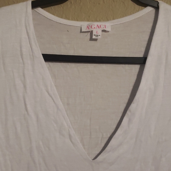 White Deep V Bodysuit - Picture 2 of 5